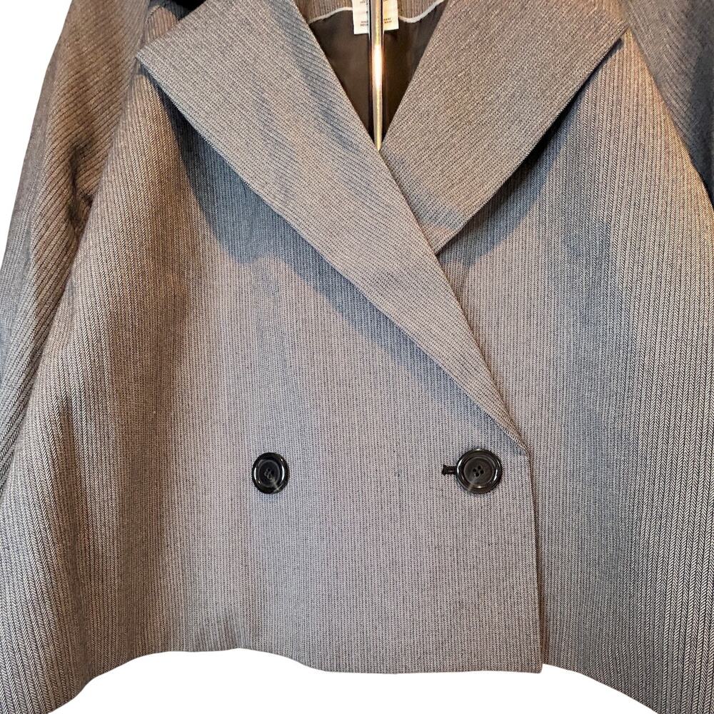 NWT Oversized Minimalist Swing Coat Cropped Preppy Capsule Career Cape Jacket XL - Picture 4 of 7
